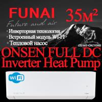 FUNAI Инверторные сплит системы серии ONSEN FULL DC Inverter Heat Pump RAC-I-ON35HP.D01 с установкой